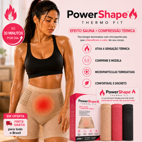 PowerShape™ThermoFit — Shorts de Efeito Sauna com Compressão Térmica e Micropartículas Ativas